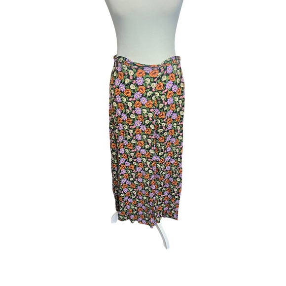 Philosophy Republic Clothing Dresses & Skirts - Philosophy Republic Clothing Floral Maxi Skirt Black Purple Orange Size Medium